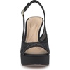 image:imageJessica Simpson Womens Sibilla Slingback Platform PumpBlackPewter Lurex Lace