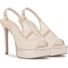image:imageJessica Simpson Womens Sibilla Slingback Platform PumpPale Champagne Sparkle Lace