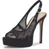Black/Pewter Lurex Lace