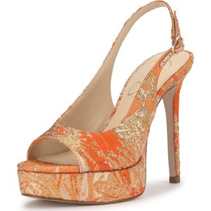 image:imageJessica Simpson Womens Sibilla Slingback Platform PumpTangerine Combo