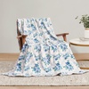 image:imageJessica Simpson Oversized 60X70 Plush Throw Blanket Esther Blush RosesBraelyn Blue Roses