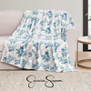 image:imageJessica Simpson Oversized 60X70 Plush Throw Blanket Esther Blush RosesBraelyn Blue Roses