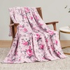 image:imageJessica Simpson Oversized 60X70 Plush Throw Blanket Esther Blush RosesEsther Blush Roses
