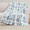 image:imageJessica Simpson Oversized 60X70 Plush Throw Blanket Esther Blush RosesBraelyn Blue Roses