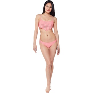image:imageJessica Simpson Womens Mix amp Match Solid Eyelet Bikini Swimsuit Separates Top amp BottomFizz Hipster