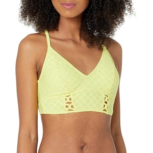 image:imageJessica Simpson Womens Mix amp Match Solid Eyelet Bikini Swimsuit Separates Top amp BottomSpritz Cropped Cami