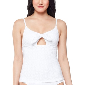 image:imageJessica Simpson Womens Mix amp Match Solid Eyelet Bikini Swimsuit Separates Top amp BottomWhite Tankini
