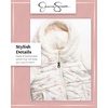 image:imageJessica Simpson Toddler Girls Quilted Puffer Jacket Sherpa Lined 12M24M  Cozy Plush Insulated Warmth Full Zip Front Snug Attached Hood for Little Ones in Cold Winter Weather and Snowy PlayWhite Floral