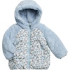 image:imageJessica Simpson Toddler Girls Quilted Puffer Jacket Sherpa Lined 12M24M  Cozy Plush Insulated Warmth Full Zip Front Snug Attached Hood for Little Ones in Cold Winter Weather and Snowy PlayPastel Blue Floral