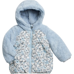 image:imageJessica Simpson Toddler Girls Quilted Puffer Jacket Sherpa Lined 12M24M  Cozy Plush Insulated Warmth Full Zip Front Snug Attached Hood for Little Ones in Cold Winter Weather and Snowy PlayPastel Blue Floral