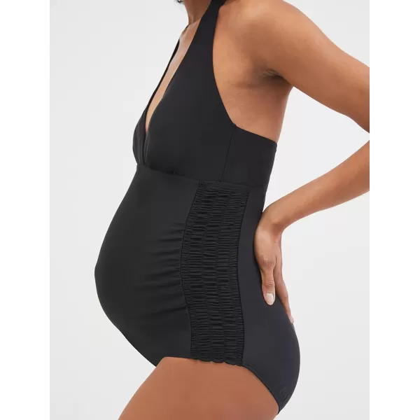 Motherhood Maternity Women's Beach Bump Maternity One Piece Swimsuit UPF 50+ Pregnancy Swimwear