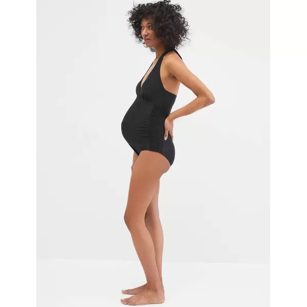 Motherhood Maternity Women's Beach Bump Maternity One Piece Swimsuit UPF 50+ Pregnancy Swimwear