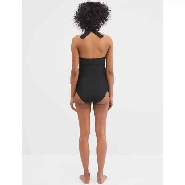 Motherhood Maternity Women's Beach Bump Maternity One Piece Swimsuit UPF 50+ Pregnancy Swimwear