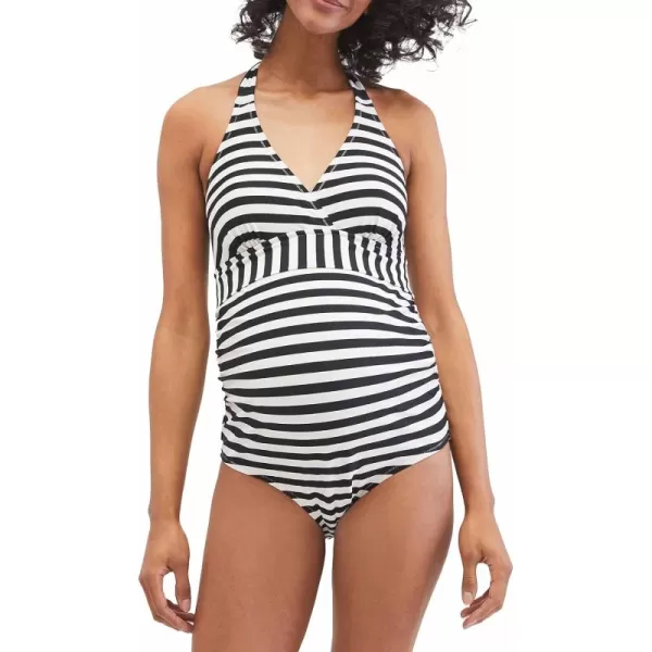 Motherhood Maternity Women's Beach Bump Maternity One Piece Swimsuit UPF 50+ Pregnancy Swimwear
