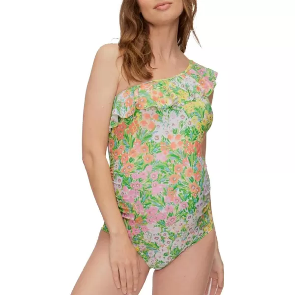 Motherhood Maternity Women's Beach Bump Maternity One Piece Swimsuit UPF 50+ Pregnancy Swimwear