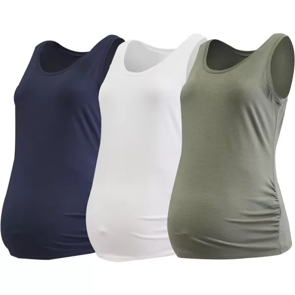 3 White, Navy, Beetle 3 Pack