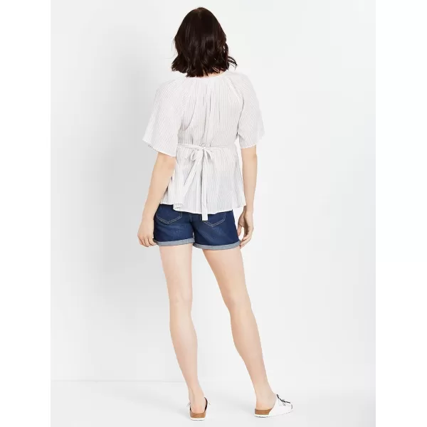 Motherhood Maternity Women's Indigo Blue Baby Roll Hem Secret Fit Belly Denim Short