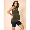 imageMotherhood Maternity Womens Over The Belly Ribbed Biker Pregancy Workout ShortBlack