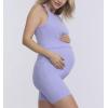 imageMotherhood Maternity Womens Ribbed Crop Racerback Pregnancy Workout Tank TopSweet Lavender