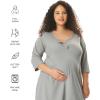 imageMotherhood Maternity Womens Sleep HenleyHeather Grey