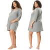 imageMotherhood Maternity Womens Sleep HenleyHeather Grey
