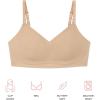 imageMotherhood Maternity Womens Wireless Micro Bra Pregnancy with Nursing ClipsEssential Nude