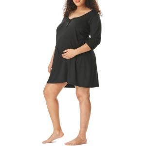imageMotherhood Maternity Womens Sleep HenleyCore Black
