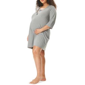 imageMotherhood Maternity Womens Sleep HenleyHeather Grey