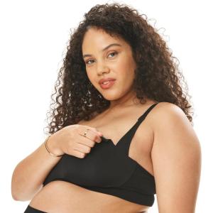 imageMotherhood Maternity Womens Wireless Micro Bra Pregnancy with Nursing ClipsBlack