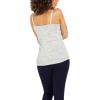 imageMotherhood Maternity Womens Clip Down Nursing Tank Top Cami with Adjustable Straps for BreastfeedingGrey Space Dye
