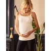 imageMotherhood Maternity Womens Clip Down Nursing Tank Top Cami with Adjustable Straps for BreastfeedingWhite