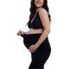 imageMotherhood Maternity Womens Essential Full Length Secret Fit Over The Belly Flare Pregnancy LeggingBlack