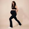 imageMotherhood Maternity Womens Essential Full Length Secret Fit Over The Belly Flare Pregnancy LeggingBlack