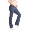 imageMotherhood Maternity Womens Essential Full Length Secret Fit Over The Belly Flare Pregnancy LeggingHeather Grey
