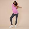 imageMotherhood Maternity Womens Essential Stretch Full Length Secret Fit Over The Belly Pregnancy Legging2 PackBlackAsphalt