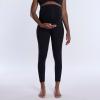 imageMotherhood Maternity Womens Essential Stretch Full Length Secret Fit Over The Belly Pregnancy Legging2 PackBlackBlack