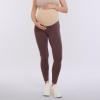 imageMotherhood Maternity Womens Essential Stretch Full Length Secret Fit Over The Belly Pregnancy Legging2 PackBlackFrench Roast