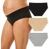 imageMotherhood Maternity Womens Foldover Brief Panty 3PackHeather GreyEssential NudeCore Black