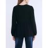 imageMotherhood Maternity Womens Long Sleeve Empire Waist Keyhole Woven Pregnancy BlouseBlack