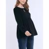 imageMotherhood Maternity Womens Long Sleeve Empire Waist Keyhole Woven Pregnancy BlouseBlack