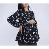 imageMotherhood Maternity Womens Long Sleeve Empire Waist Keyhole Woven Pregnancy BlouseBlack Ditsy