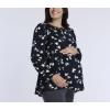 imageMotherhood Maternity Womens Long Sleeve Empire Waist Keyhole Woven Pregnancy BlouseBlack Ditsy