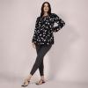 imageMotherhood Maternity Womens Long Sleeve Empire Waist Keyhole Woven Pregnancy BlouseBlack Ditsy