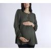 imageMotherhood Maternity Womens Long Sleeve Empire Waist Keyhole Woven Pregnancy BlouseDeep Depths