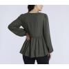 imageMotherhood Maternity Womens Long Sleeve Empire Waist Keyhole Woven Pregnancy BlouseDeep Depths