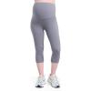 imageMotherhood Maternity Womens Over The Belly Active Capri Pregnancy LeggingCharcoal