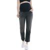 imageMotherhood Maternity Womens Secret Fit Over The Belly Slim Straight Leg Pregnancy JeansBlack Stone Wash