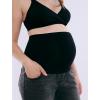 imageMotherhood Maternity Womens Secret Fit Over The Belly Slim Straight Leg Pregnancy JeansBlack Stone Wash