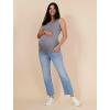 imageMotherhood Maternity Womens Secret Fit Over The Belly Slim Straight Leg Pregnancy JeansLight Wash