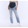 imageMotherhood Maternity Womens Secret Fit Over The Belly Slim Straight Leg Pregnancy JeansLight Wash